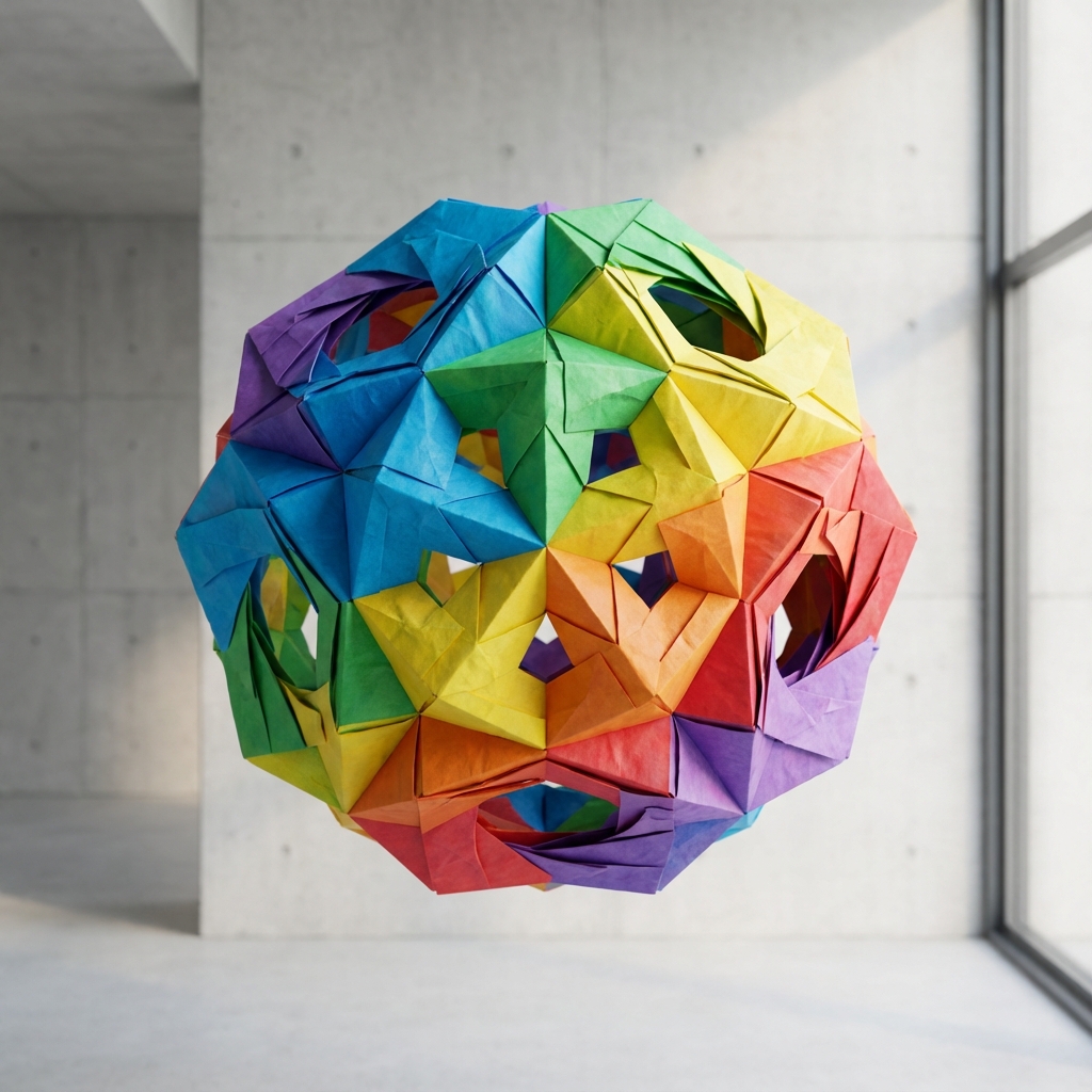 ユニット折り紙の魅力:幾何学が生み出す無限の可能性