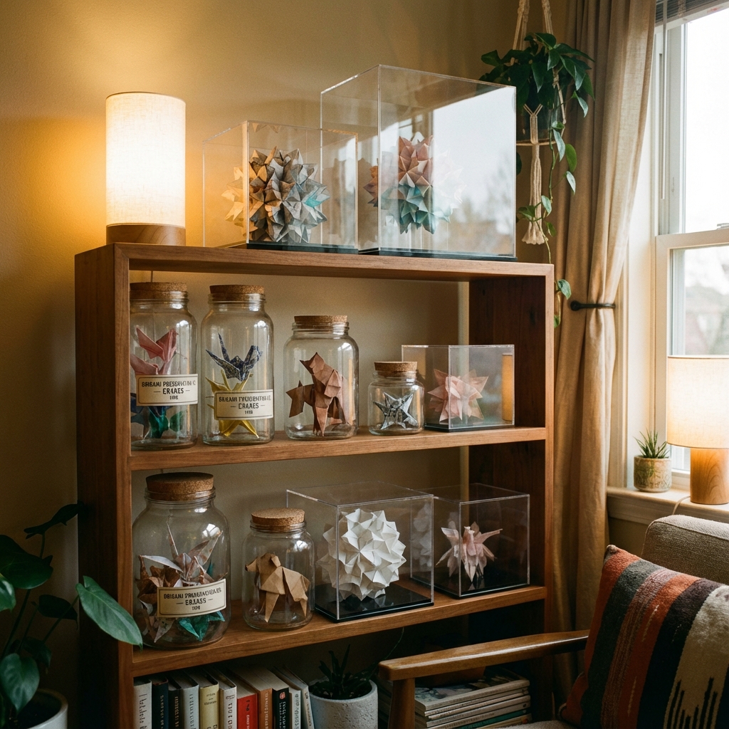 大切な作品をいつまでも美しく:折り紙作品の保存と展示のテクニック